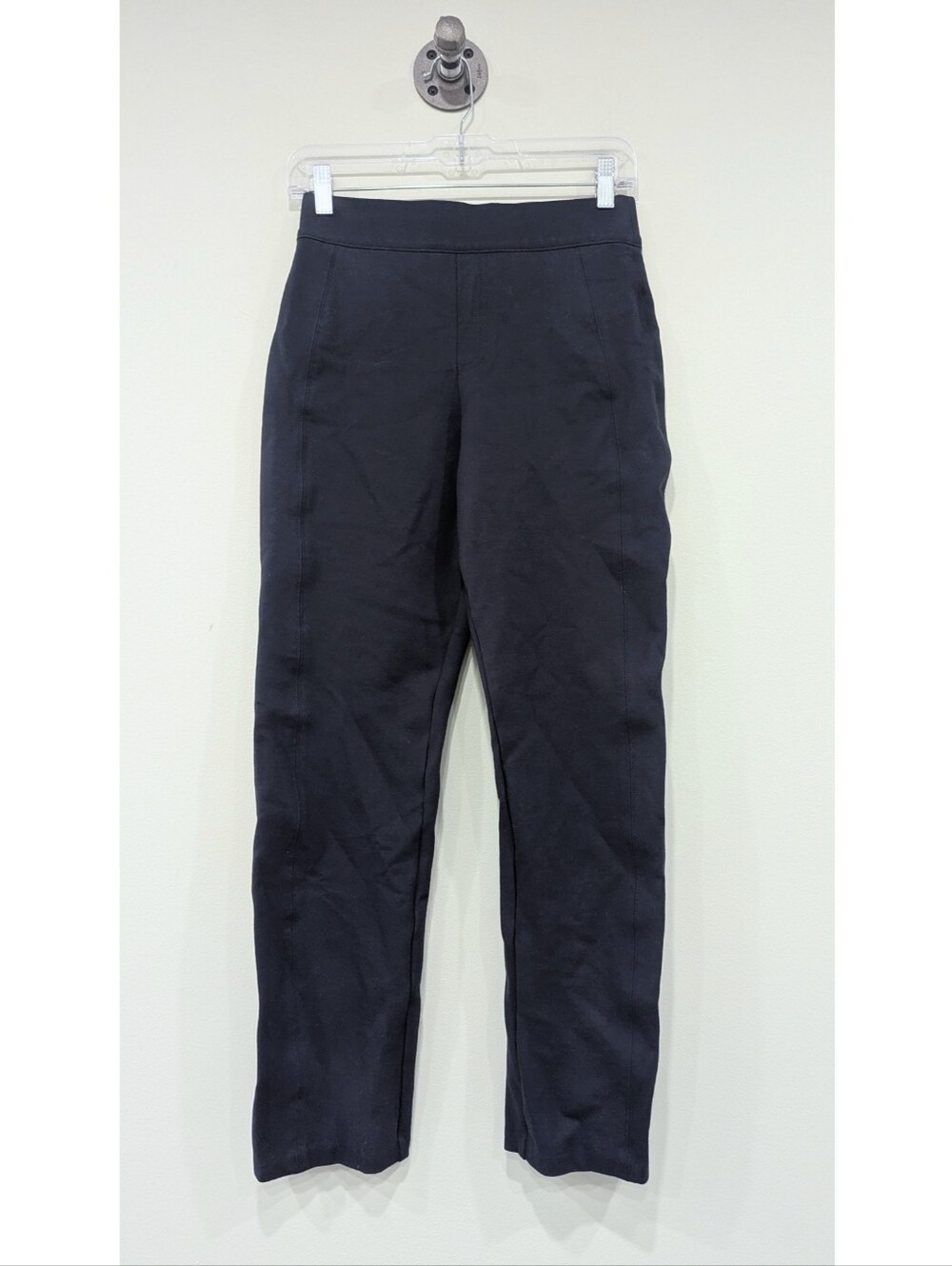 Spanx Supersmooth PerfectFit Ponte Slim Straight Navy Pants Size Small